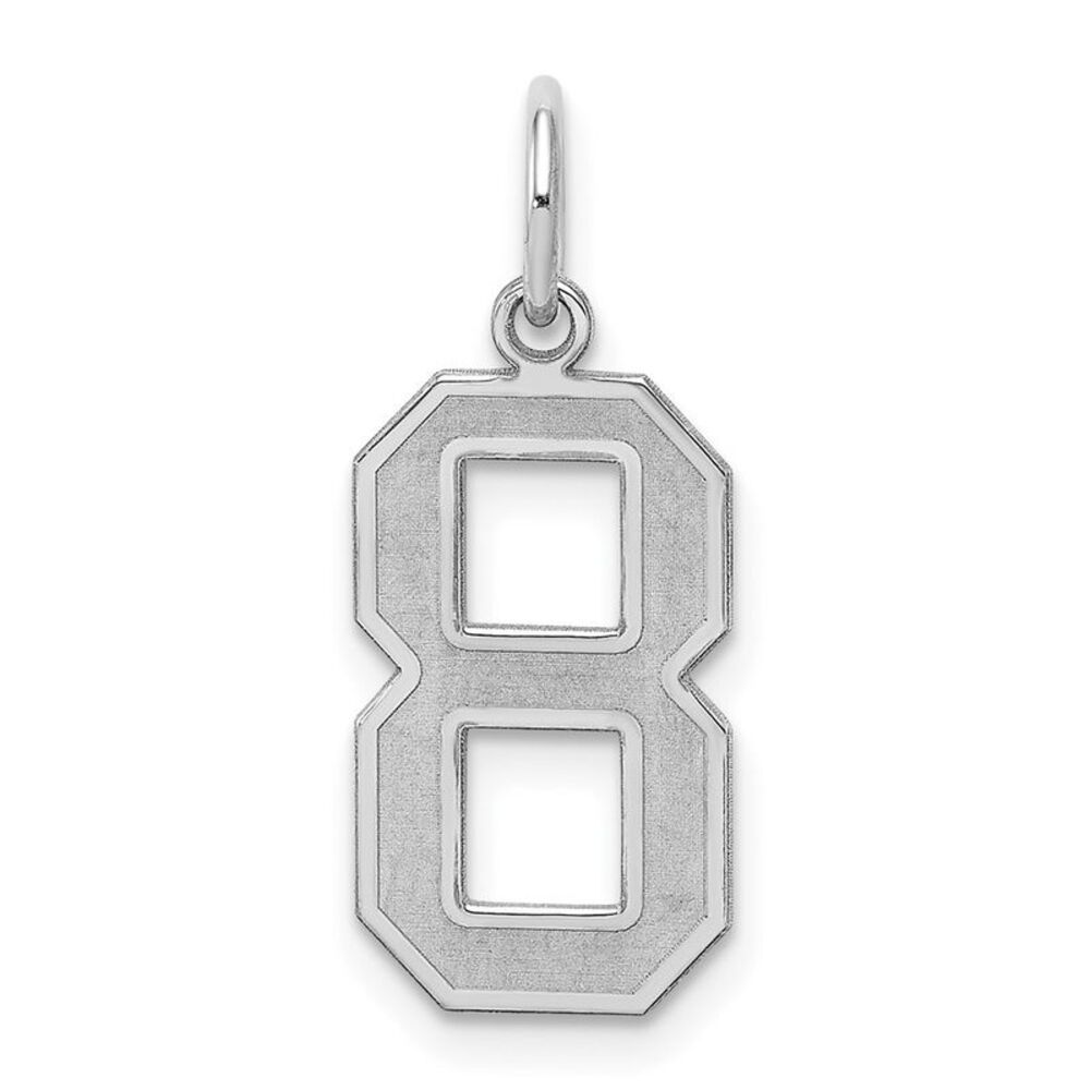 Sterling Silver, Jersey Collection, Medium Number 8 Pendant